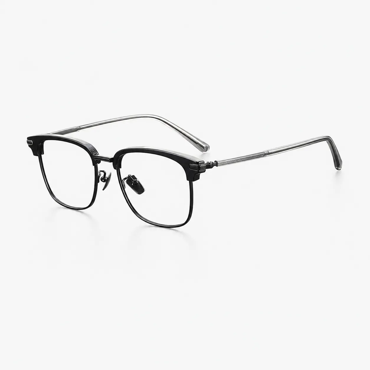 Mavin Browline Acetate and Titanium Glasses