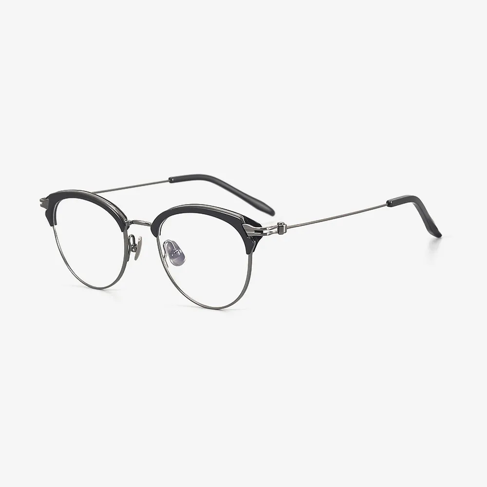 Arden Browline Acetate and Titanium Glasses