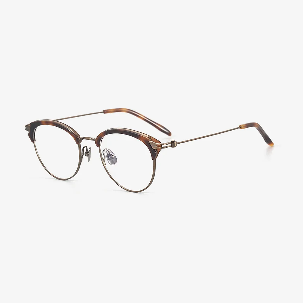 Arden Browline Acetate and Titanium Glasses