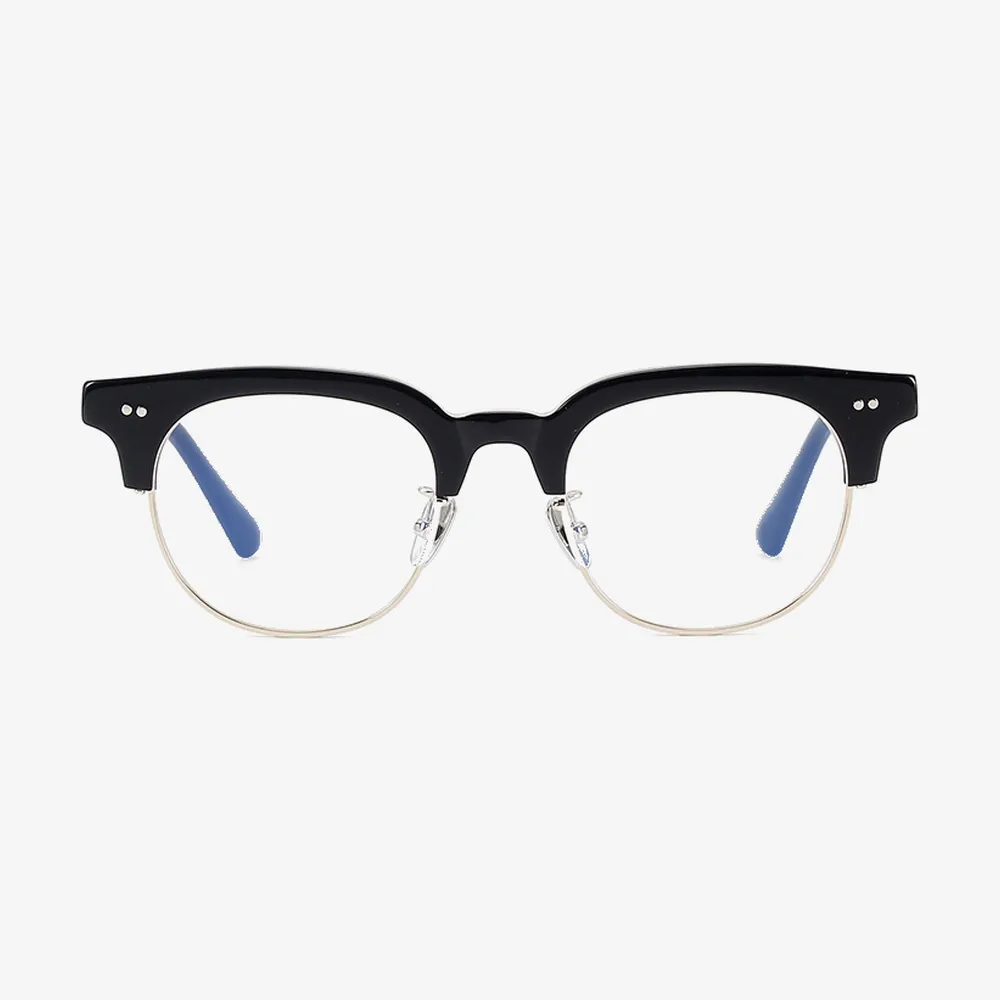 Quinn Browline Acetate and Titanium Glasses