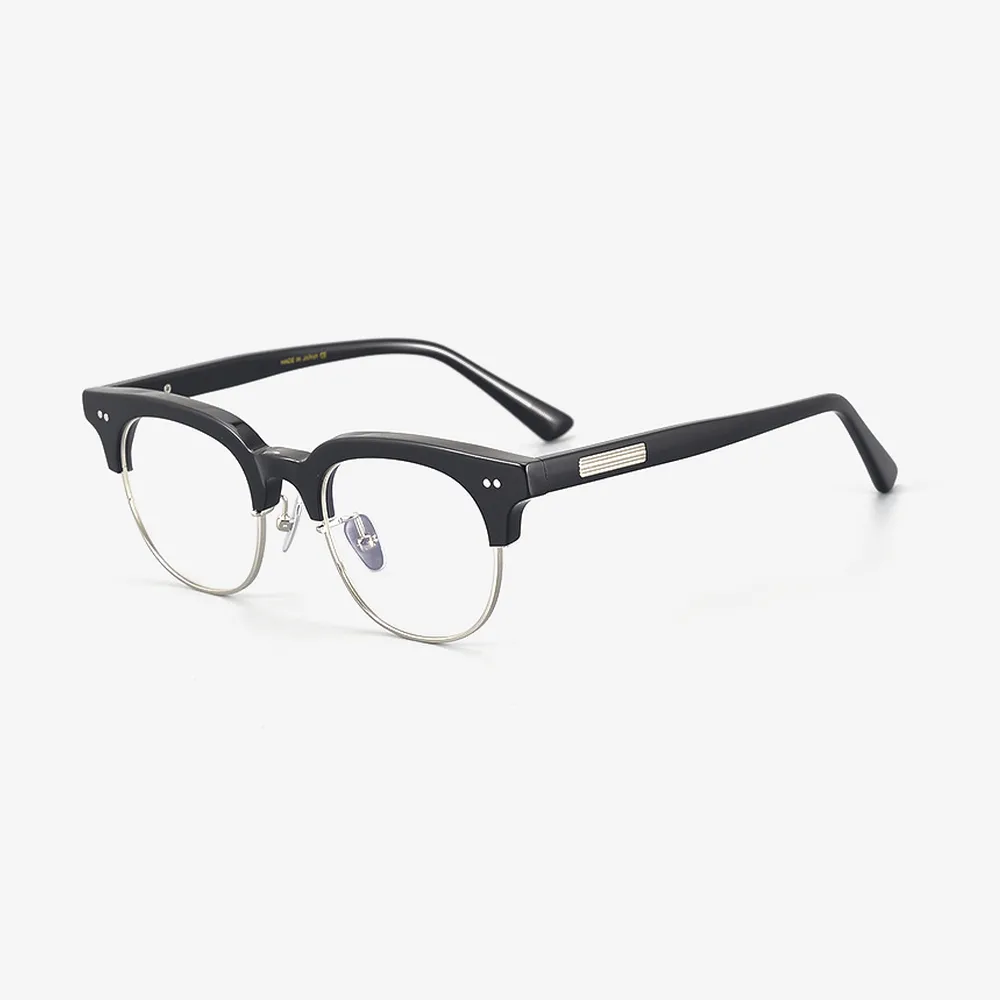 Quinn Browline Acetate and Titanium Glasses